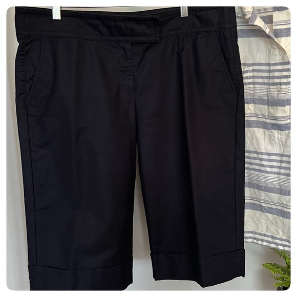 ANN TAYLOR mid rise dressy bermuda short in navy blue - Picture 1 of 9